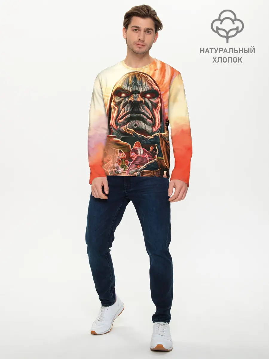 Мужской лонгслив базовый / Darkseid | Дарксайд смотрит с высока (P007_P004ooo2897785, P004ooo2897785)