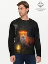 Мужской лонгслив базовый / Лиса с огненной короной (P007_P004ooo2897473, P004ooo2897473)