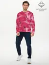 Мужской лонгслив базовый / розовые фламинго (P007_P004ooo2897631, P004ooo2897631)