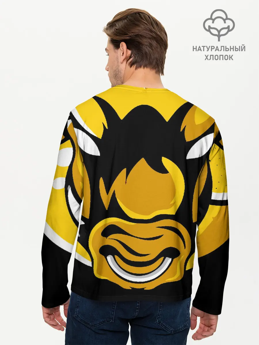 Мужской лонгслив базовый / Yellow Asia (P007_P004ooo2898039, P004ooo2898039)
