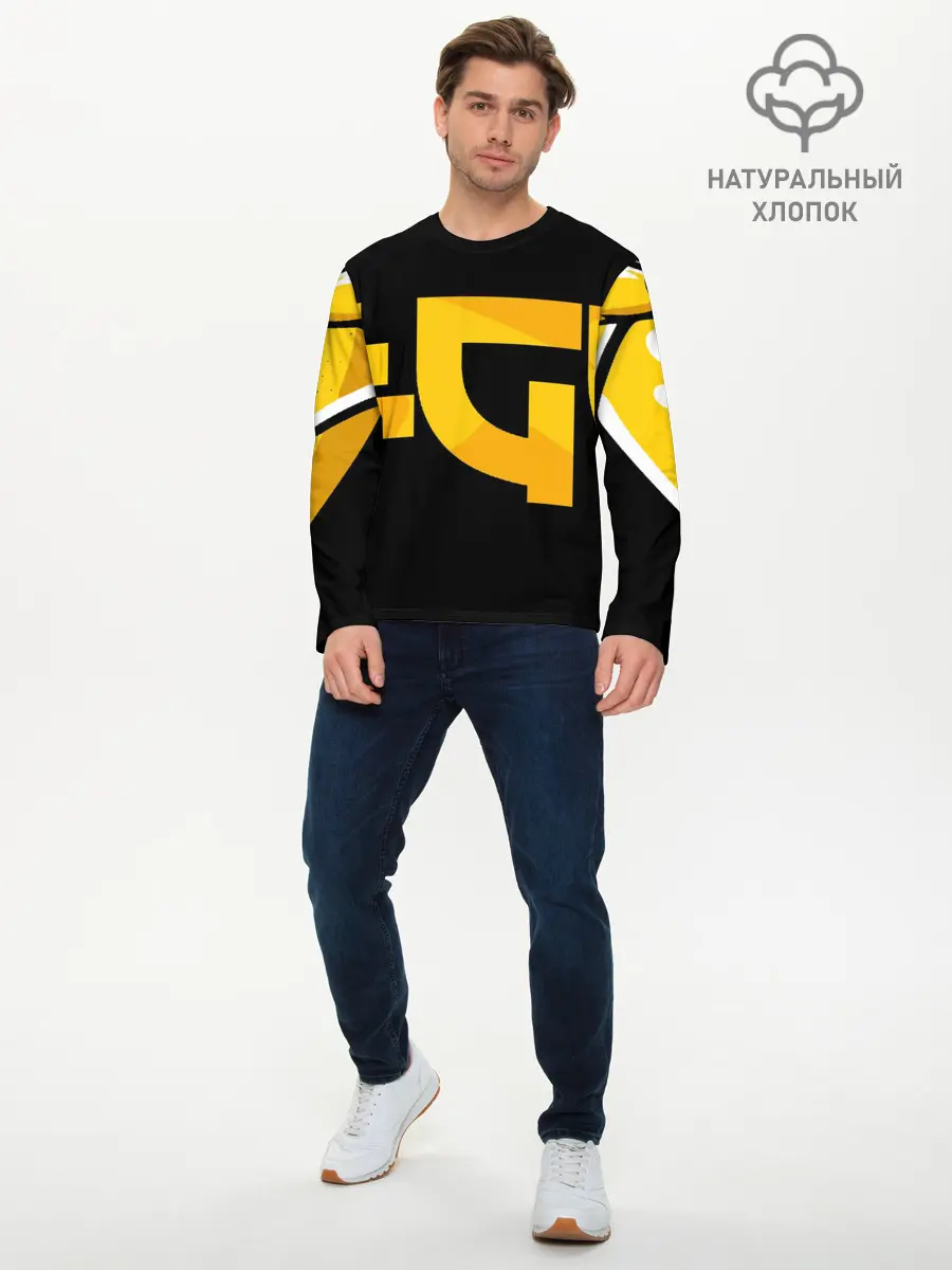 Мужской лонгслив базовый / Yellow Asia (P007_P004ooo2898039, P004ooo2898039)