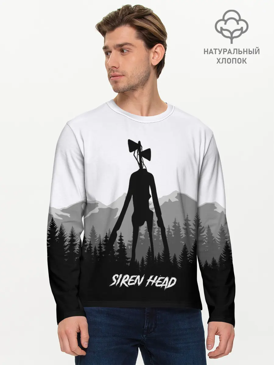 Мужской лонгслив базовый / SIREN HEAD | DARK FOREST (P007_P004ooo2899037, P004ooo2899037)