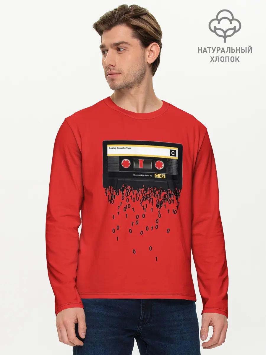 Мужской лонгслив базовый / The death of the cassette tape (P007_P004ooo2899981, P004ooo2899981)