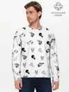 Мужской лонгслив базовый / Кровосток | Паттерн (P007_P004ooo2900717, P004ooo2900717)