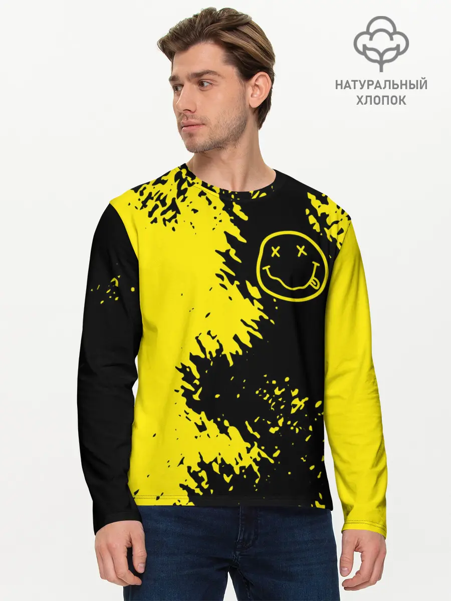 Мужской лонгслив базовый / NIRVANA. (P007_P004ooo2900753, P004ooo2900753)