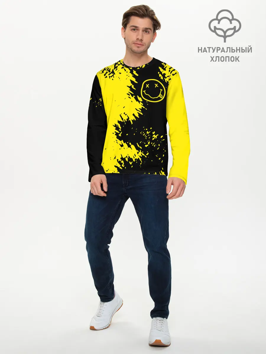 Мужской лонгслив базовый / NIRVANA. (P007_P004ooo2900753, P004ooo2900753)