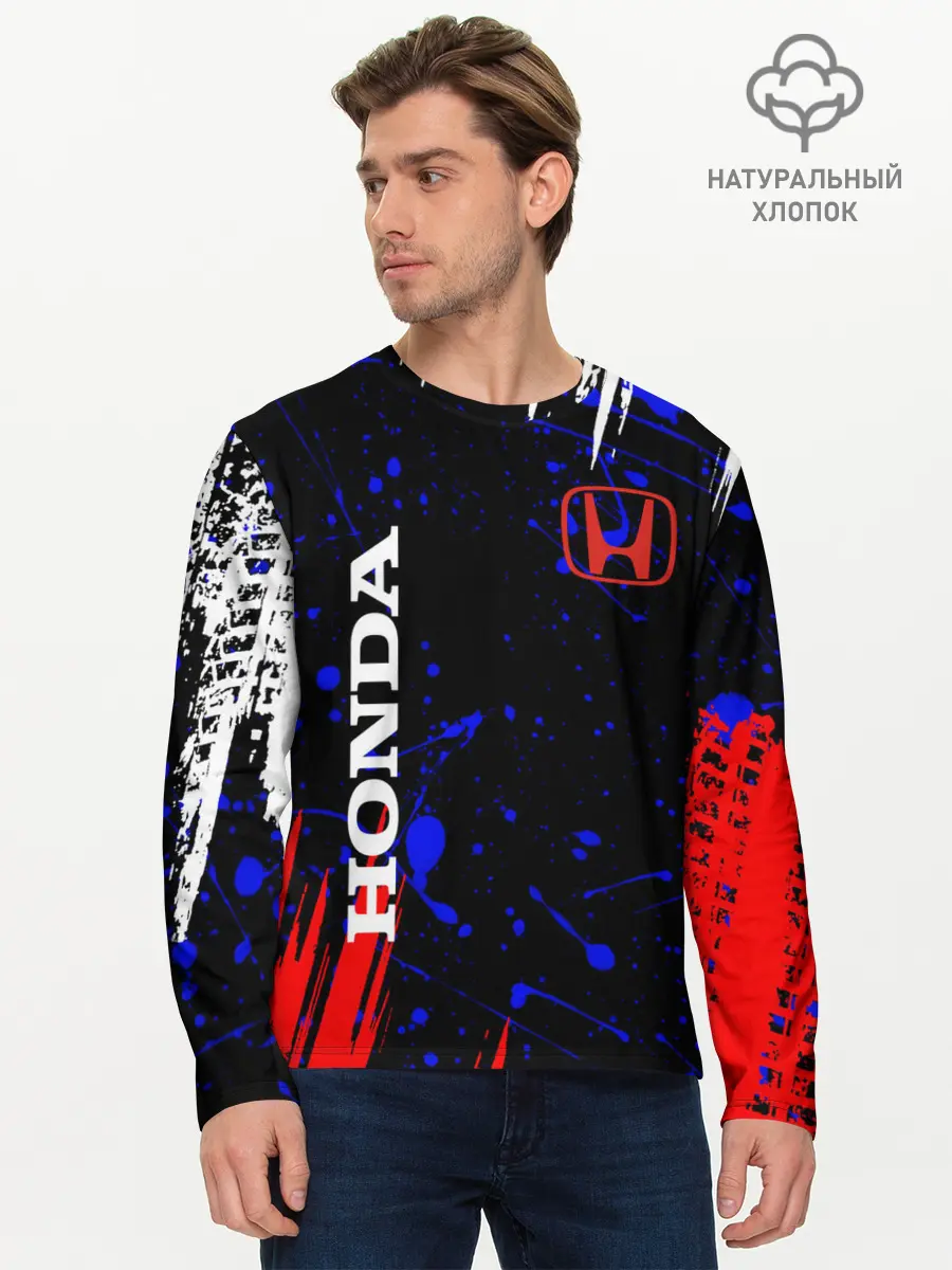 Мужской лонгслив базовый / HONDA. (P007_P004ooo2900469, P004ooo2900469)