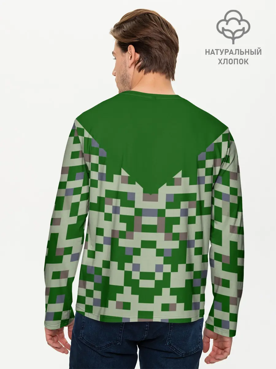 Мужской лонгслив базовый / Minecraft Крипер (P007_P004ooo2900625, P004ooo2900625)