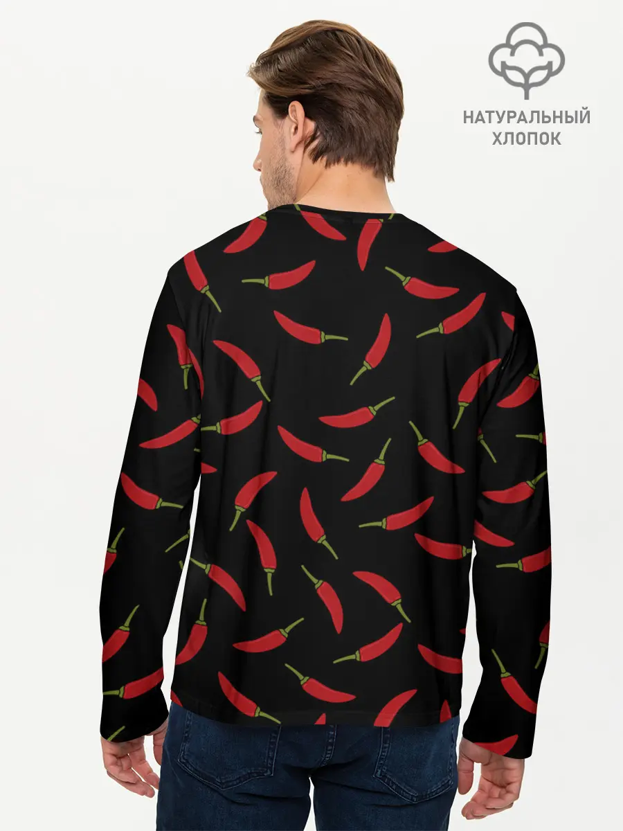 Мужской лонгслив базовый / Chili peppers (P007_P004ooo2901471, P004ooo2901471)