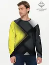Мужской лонгслив базовый / Желто черный ромб (P007_P004ooo2901543, P004ooo2901543)