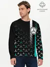 Мужской лонгслив базовый / МЕРСЕДЕС / AQUA BLACK GRADIENT (P007_P004ooo2902125, P004ooo2902125)