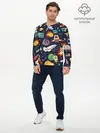 Мужской лонгслив базовый / Космос (P007_P004ooo2903051, P004ooo2903051)