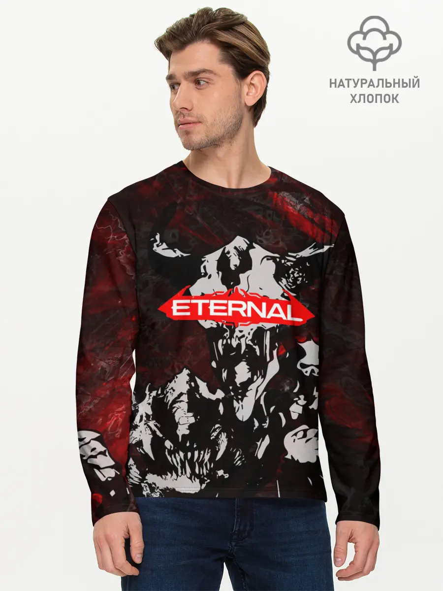 Мужской лонгслив базовый / DOOM ETERNAL DEMONS (P007_P004ooo2908011, P004ooo2908011)