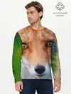Мужской лонгслив базовый / Крупно мордочка лисы (P007_P004ooo2910123, P004ooo2910123)