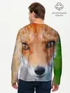 Мужской лонгслив базовый / Крупно мордочка лисы (P007_P004ooo2910123, P004ooo2910123)