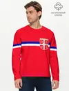 Мужской лонгслив базовый / Сборная Сербии. (P007_P004ooo2912169, P004ooo2912169)