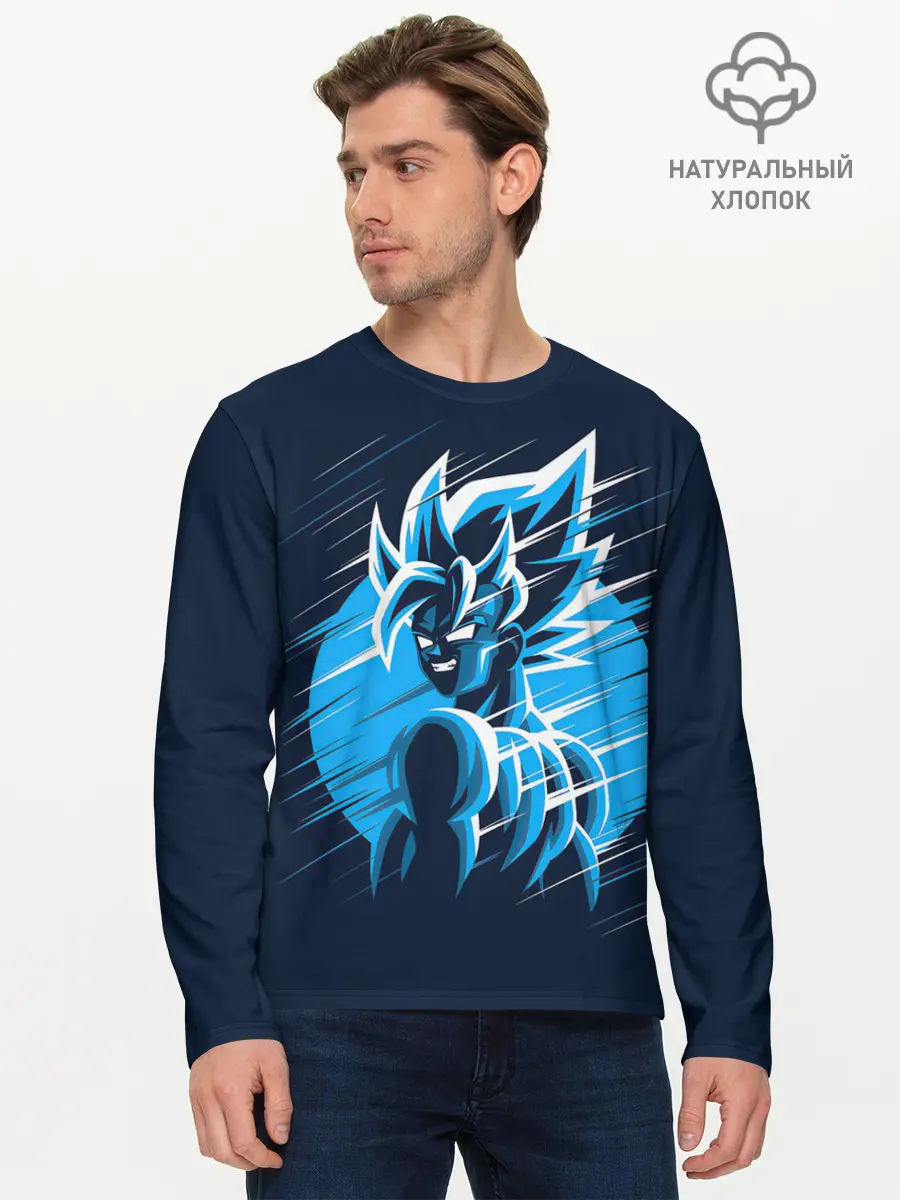 Мужской лонгслив базовый / Dragon Ball Z Art (P007_P004ooo2912449, P004ooo2912449)