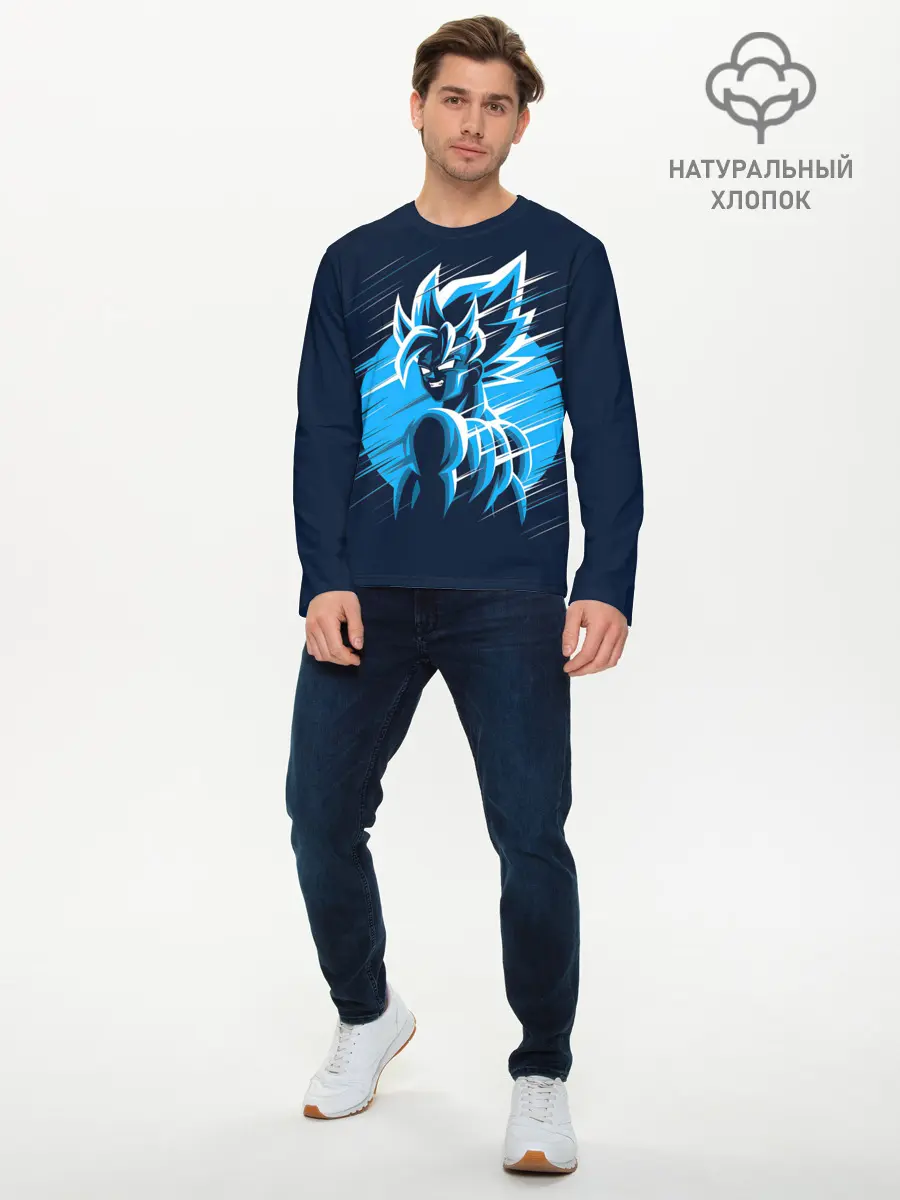 Мужской лонгслив базовый / Dragon Ball Z Art (P007_P004ooo2912449, P004ooo2912449)