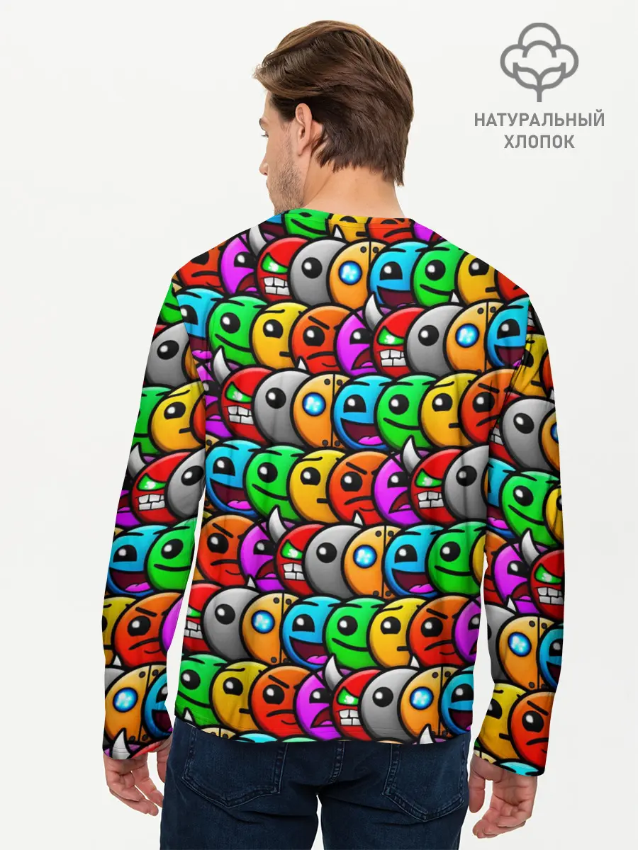 Мужской лонгслив базовый / GEOMETRY DASH (P007_P004ooo2912671, P004ooo2912671)