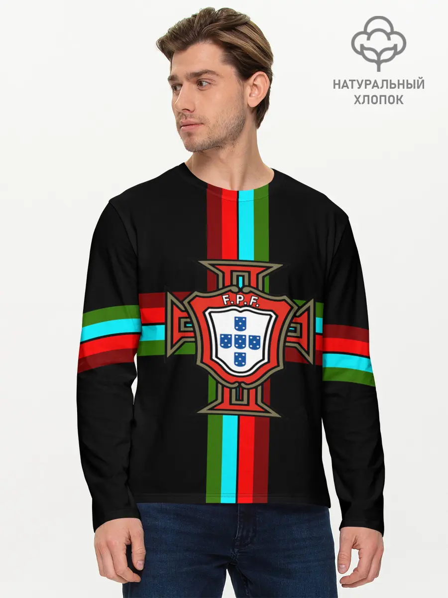 Мужской лонгслив базовый / Сборная Португалии (P007_P004ooo2913435, P004ooo2913435)
