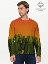 Мужской лонгслив базовый / Кактусы на закате (P007_P004ooo2917267, P004ooo2917267)
