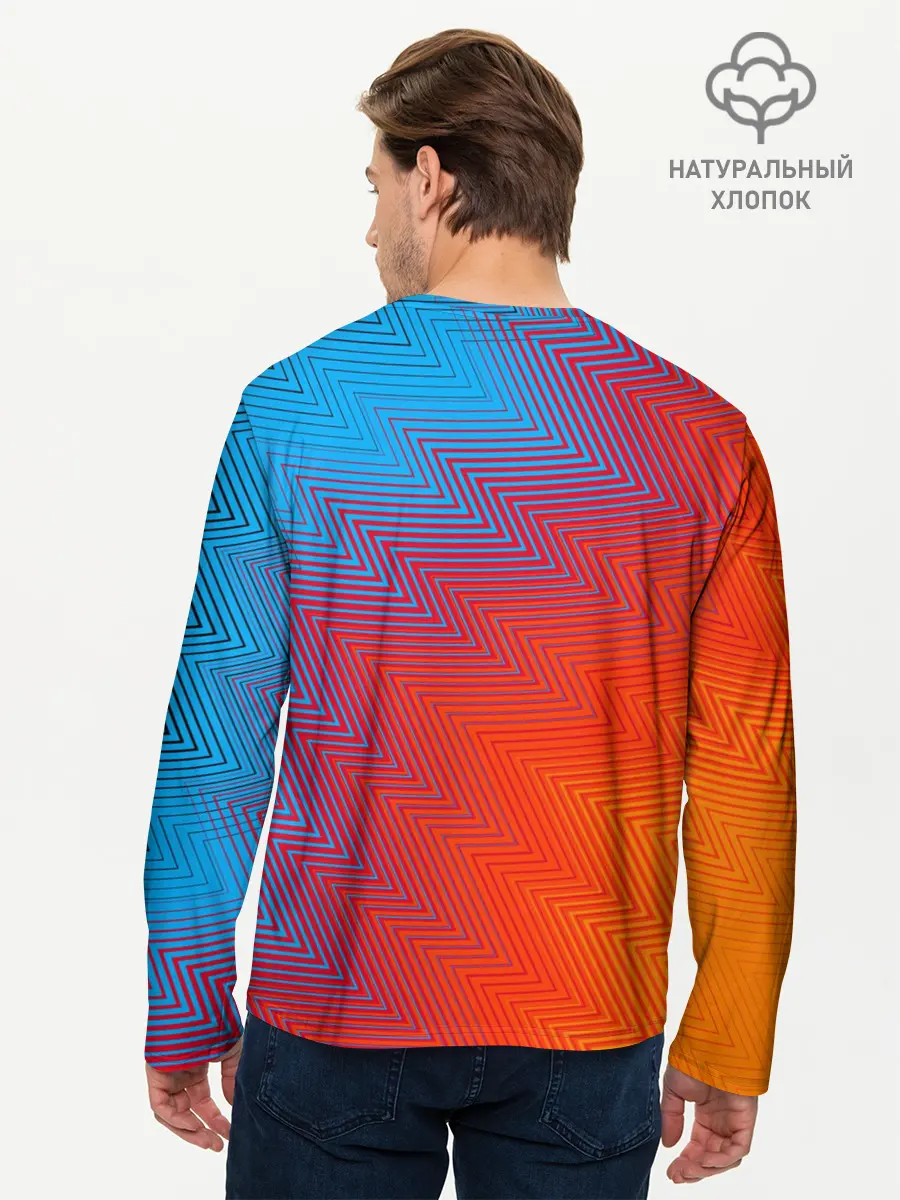 Мужской лонгслив базовый / ГРАДИЕНТ АБСТРАКЦИЯ / GRADIENT (P007_P004ooo2918259, P004ooo2918259)