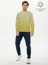 Мужской лонгслив базовый / рисованный узор усы червячки (P007_P004ooo2918025, P004ooo2918025)