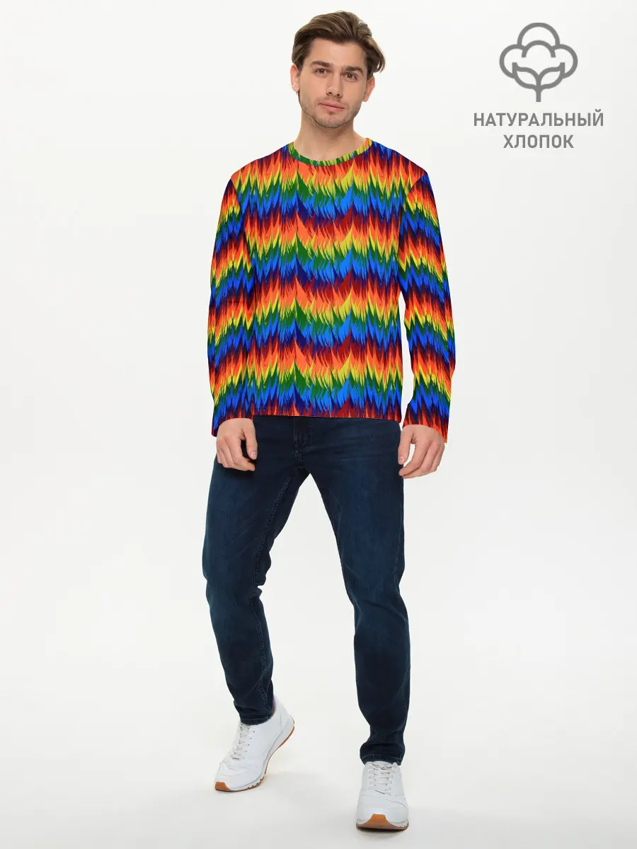 Мужской лонгслив базовый / РАДУЖНАЯ КИСЛОТА (P007_P004ooo2918807, P004ooo2918807)