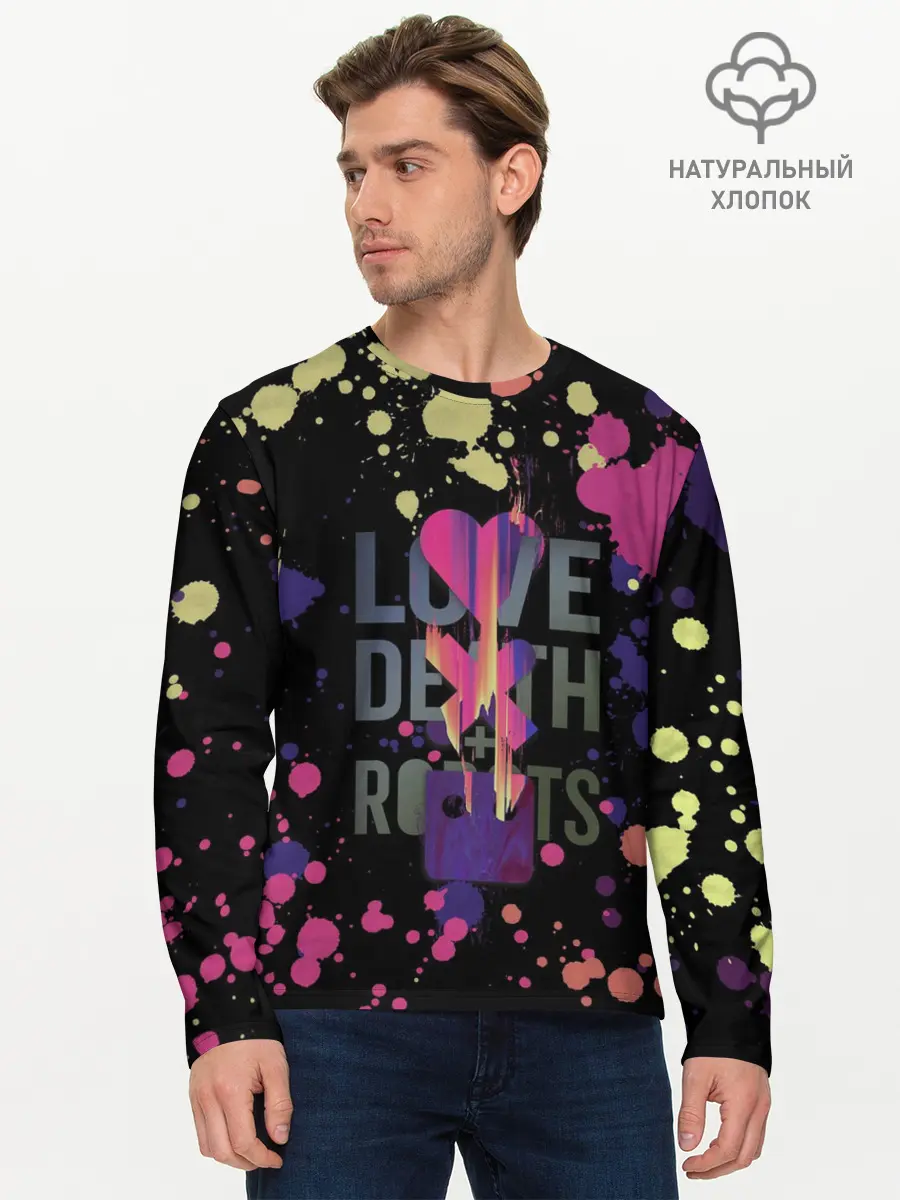 Мужской лонгслив базовый / Love, Death and Robots (P007_P004ooo2919807, P004ooo2919807)