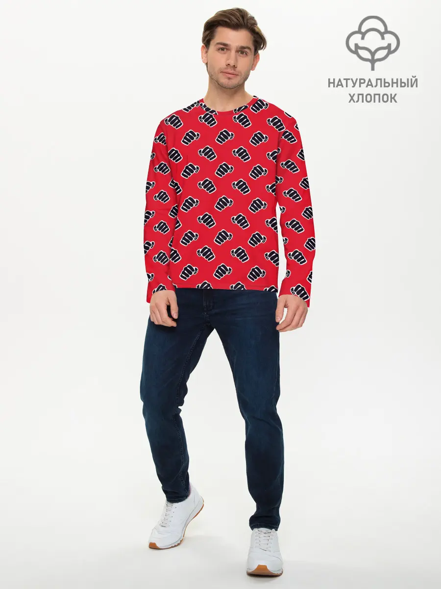 Мужской лонгслив базовый / Кулак (P007_P004ooo2920745, P004ooo2920745)