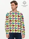 Мужской лонгслив базовый / Утиный фон | Утки | Ducks (P007_P004ooo2920699, P004ooo2920699)