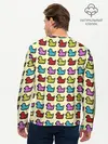 Мужской лонгслив базовый / Утиный фон | Утки | Ducks (P007_P004ooo2920699, P004ooo2920699)