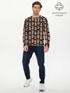 Мужской лонгслив базовый / МАСКИ ТИКИ ГАВАЙИ ПАТТЕРН (P007_P004ooo2922033, P004ooo2922033)