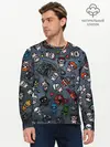 Мужской лонгслив базовый / Узор Исаака (P007_P004ooo2922525, P004ooo2922525)