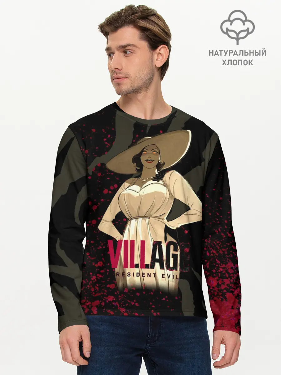Мужской лонгслив базовый / Resident Evil Village Blood (P007_P004ooo2922451, P004ooo2922451)
