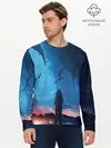Мужской лонгслив базовый / Подводный мир | Силуэт (P007_P004ooo2923067, P004ooo2923067)