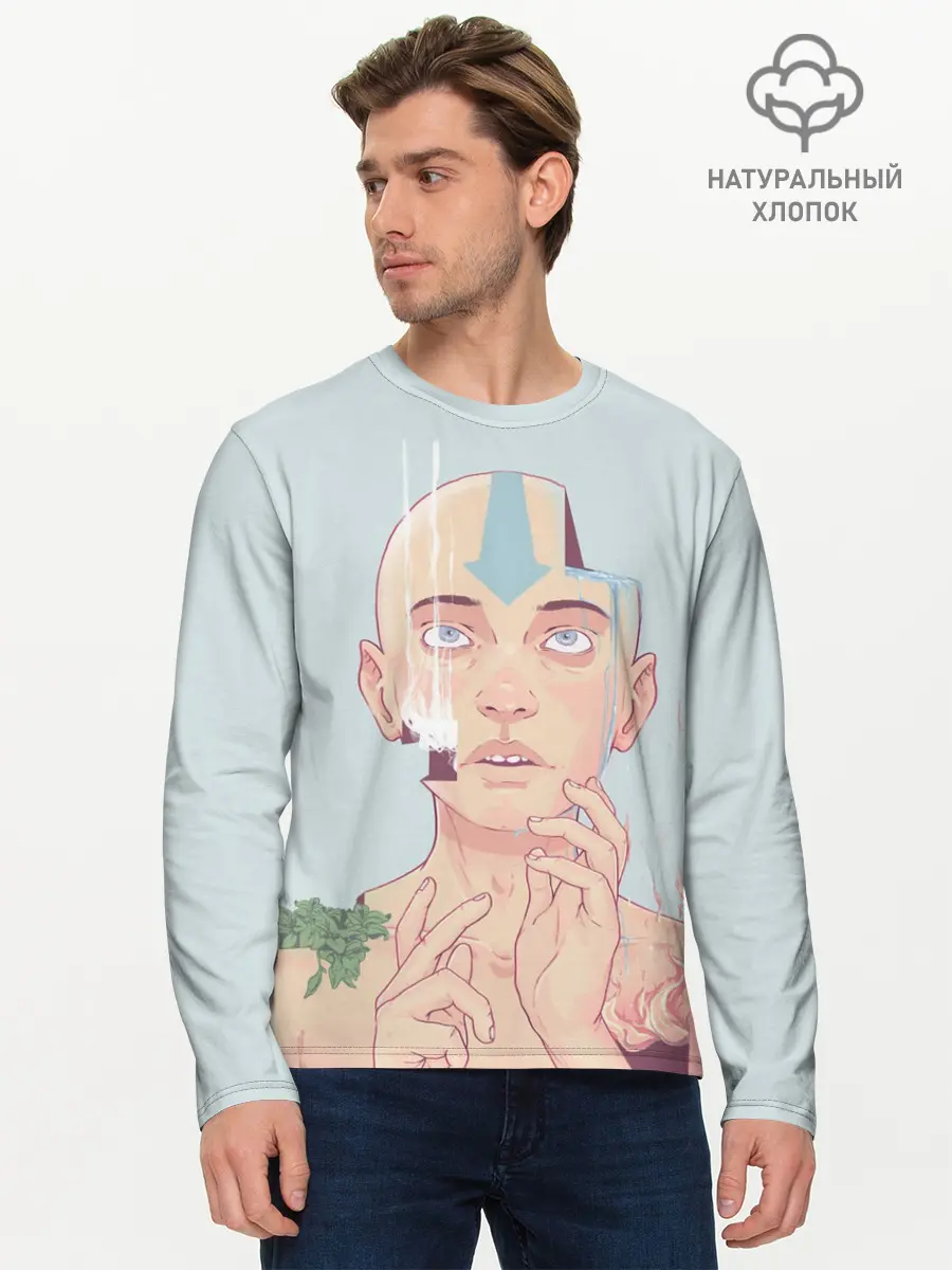 Мужской лонгслив базовый / The last airbender (P007_P004ooo2924171, P004ooo2924171)