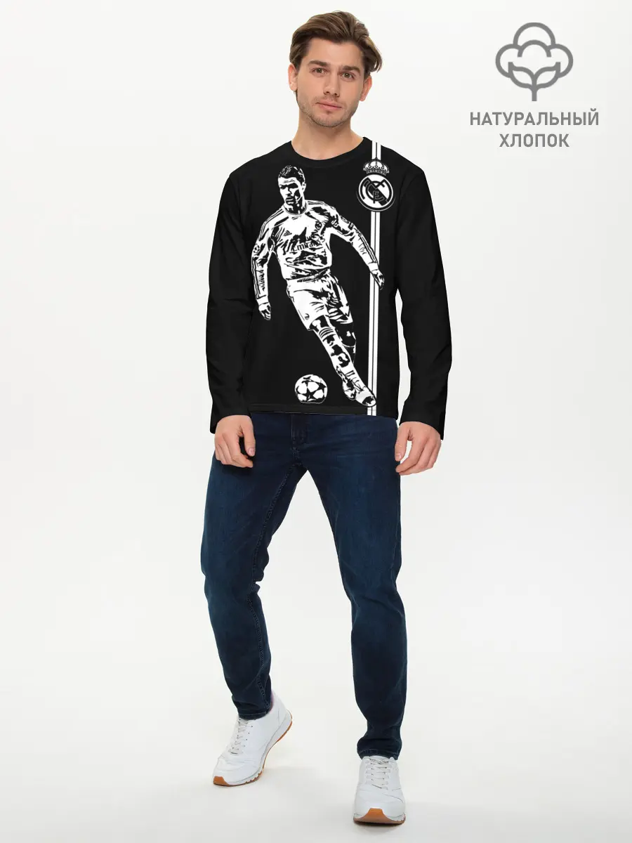 Мужской лонгслив базовый / Криштиану Роналду (P007_P004ooo2924019, P004ooo2924019)