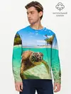 Мужской лонгслив базовый / Морская черепашка (P007_P004ooo2924877, P004ooo2924877)