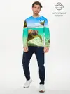 Мужской лонгслив базовый / Морская черепашка (P007_P004ooo2924877, P004ooo2924877)