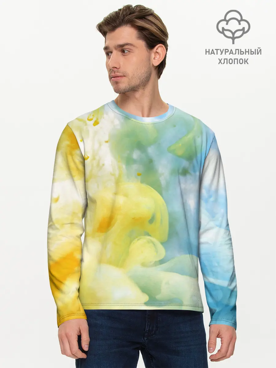 Мужской лонгслив базовый / Coloful Smoke (P007_P004ooo2928187, P004ooo2928187)