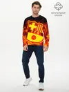 Мужской лонгслив базовый / FC BARCELONA / FIRE / ОГОНЬ (P007_P004ooo2928367, P004ooo2928367)