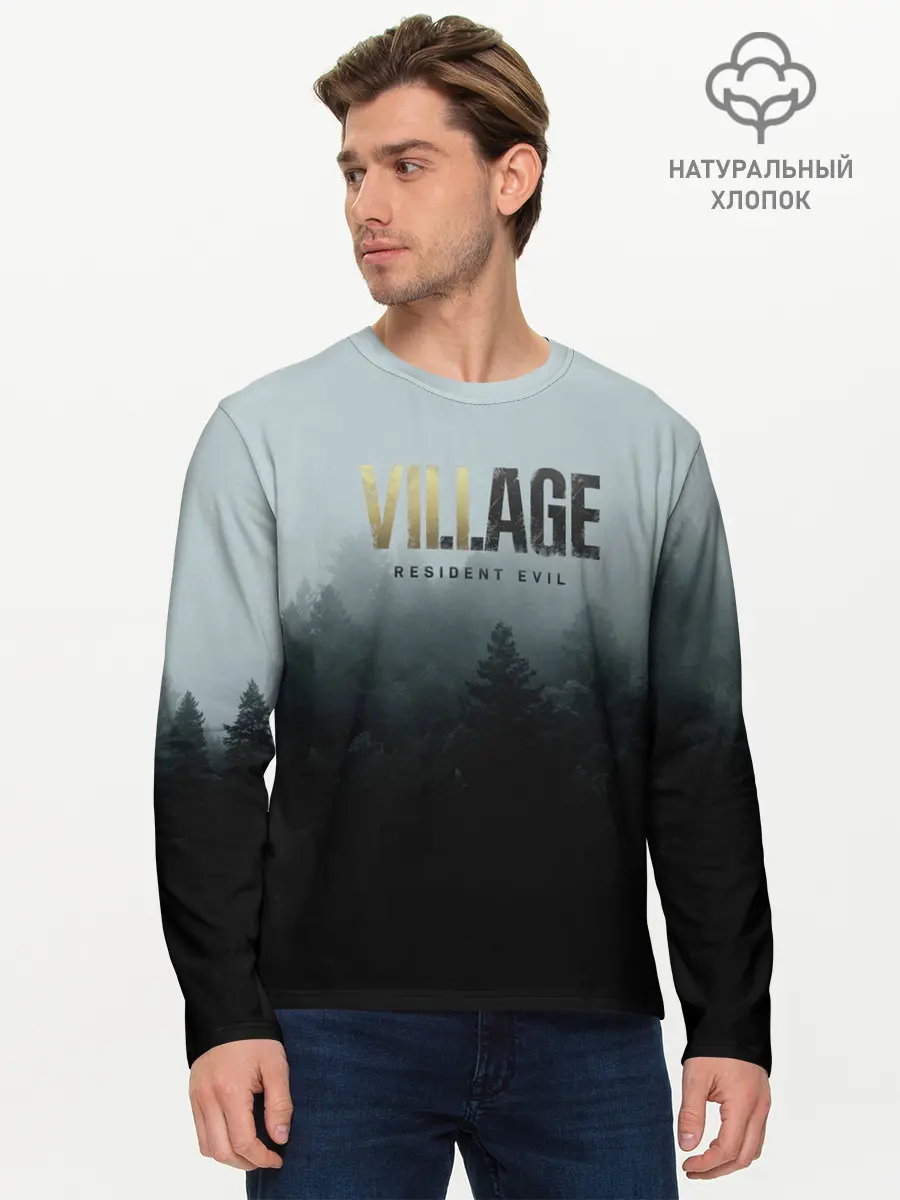 Мужской лонгслив базовый / Resident Evil Village (P007_P004ooo2928071, P004ooo2928071)