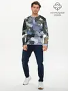 Мужской лонгслив базовый / Patchwork (P007_P004ooo2928535, P004ooo2928535)