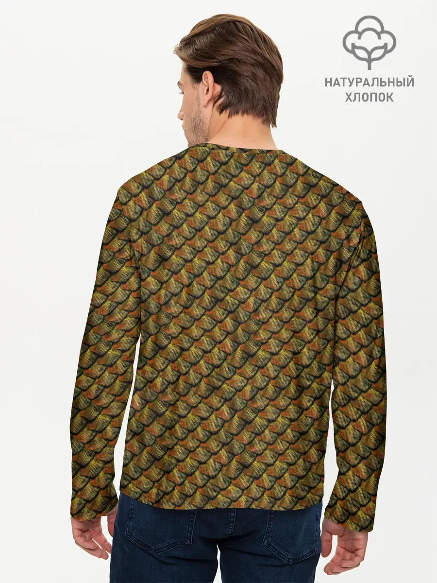 Мужской лонгслив базовый / Reptile Scales (P007_P004ooo2929387, P004ooo2929387)