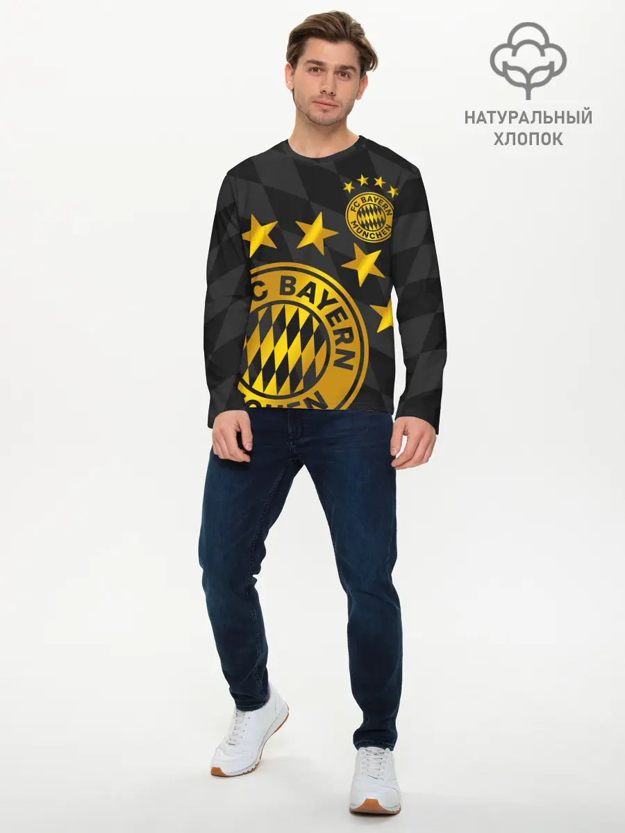 Мужской лонгслив базовый / ФК БАВАРИЯ / BAYERN / МЮНХЕН (P007_P004ooo2929141, P004ooo2929141)