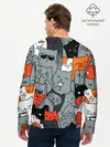 Мужской лонгслив базовый / Разноцветные коты (P007_P004ooo2929301, P004ooo2929301)