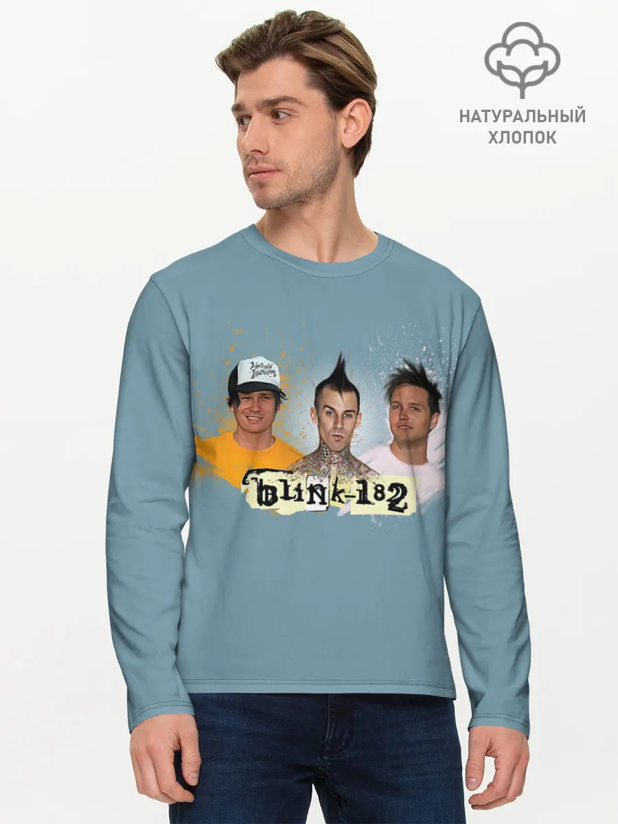 Мужской лонгслив базовый / Blink 182 (P007_P004ooo2930047, P004ooo2930047)