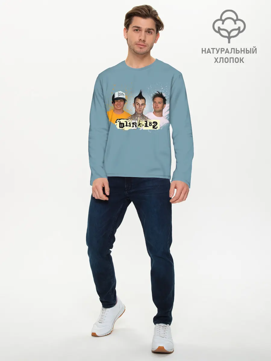 Мужской лонгслив базовый / Blink 182 (P007_P004ooo2930047, P004ooo2930047)
