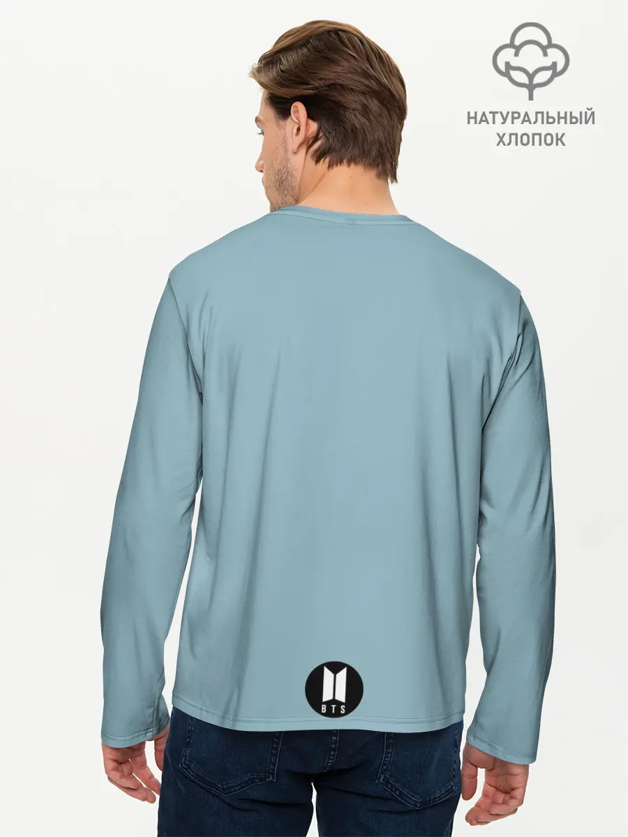 Мужской лонгслив базовый / BTS in cup (P007_P004ooo2930403, P004ooo2930403)